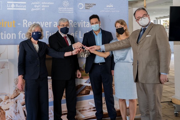 In Beirut UNESCO ADG hands over rehabilitated schools and universities renews support to heritage and arts 